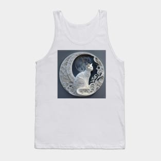 [AI Art] Moon Cat, Art Deco style Tank Top